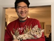 PeterparkTV with his cat
